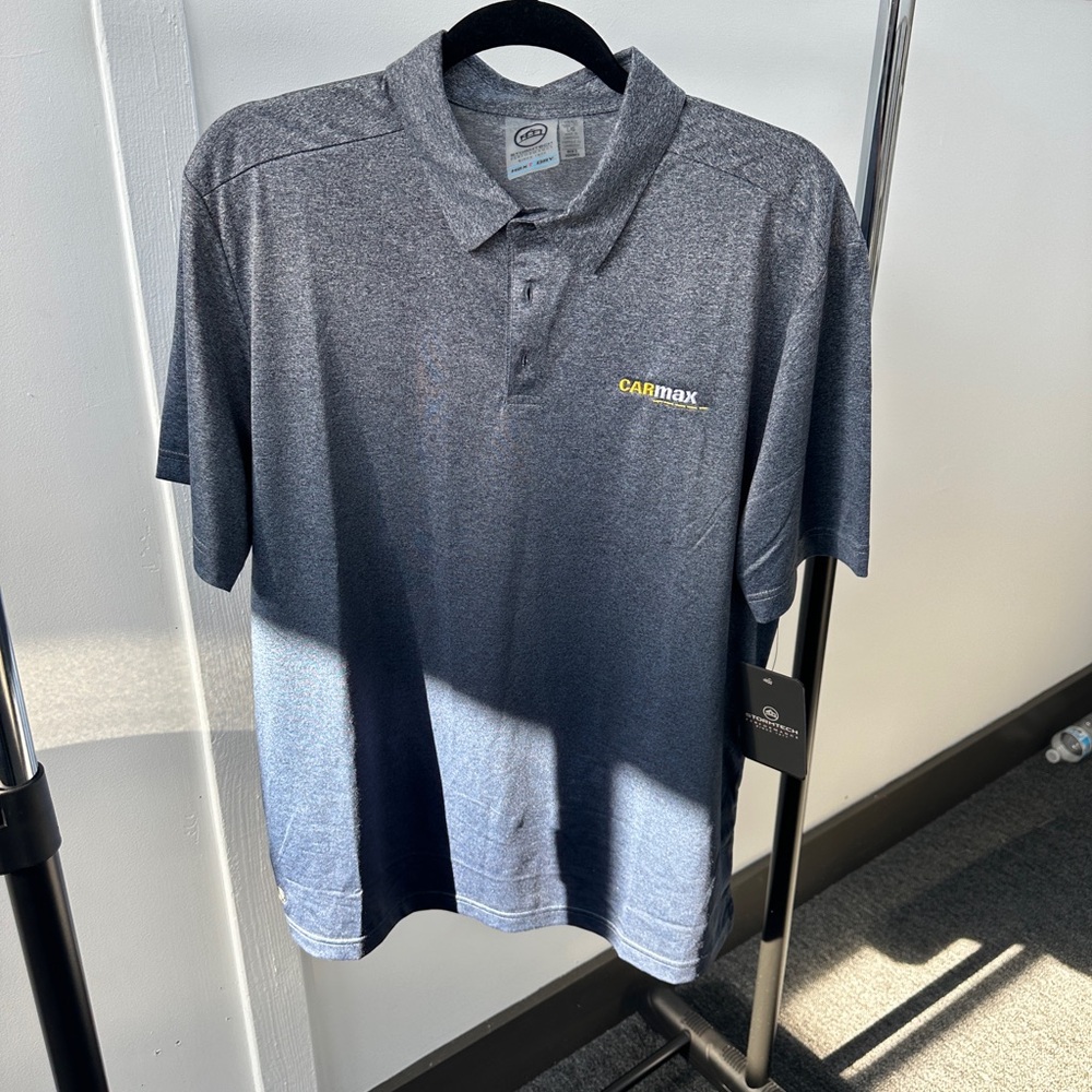 CarMax Gray & Blue Polo Shirt